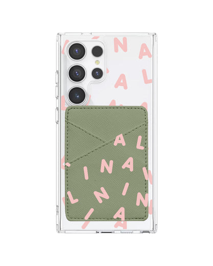 Android Phone Wallet Case - Monogram 2.0 Rosewater