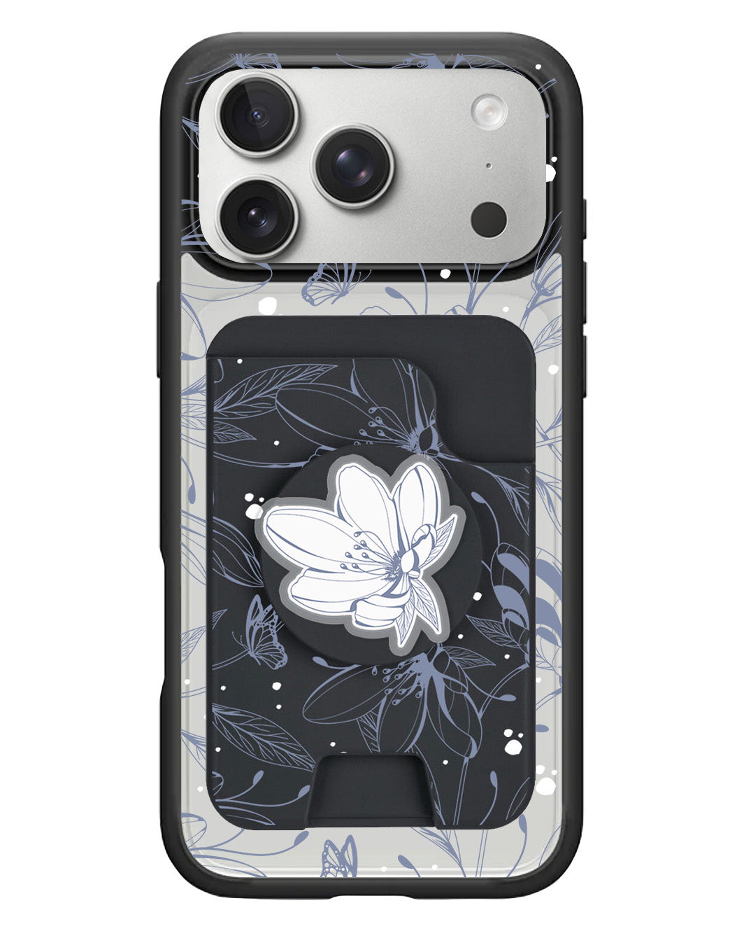 iPhone Magpop Wallet - Sketchy Flower & Butterfly 2.0