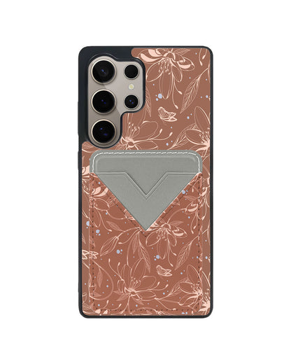 Android Avant Wallet Case - Sketchy Flower&Butterfly 1.0