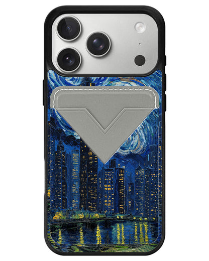 iPhone Avant Wallet Case - Starry Cityscape