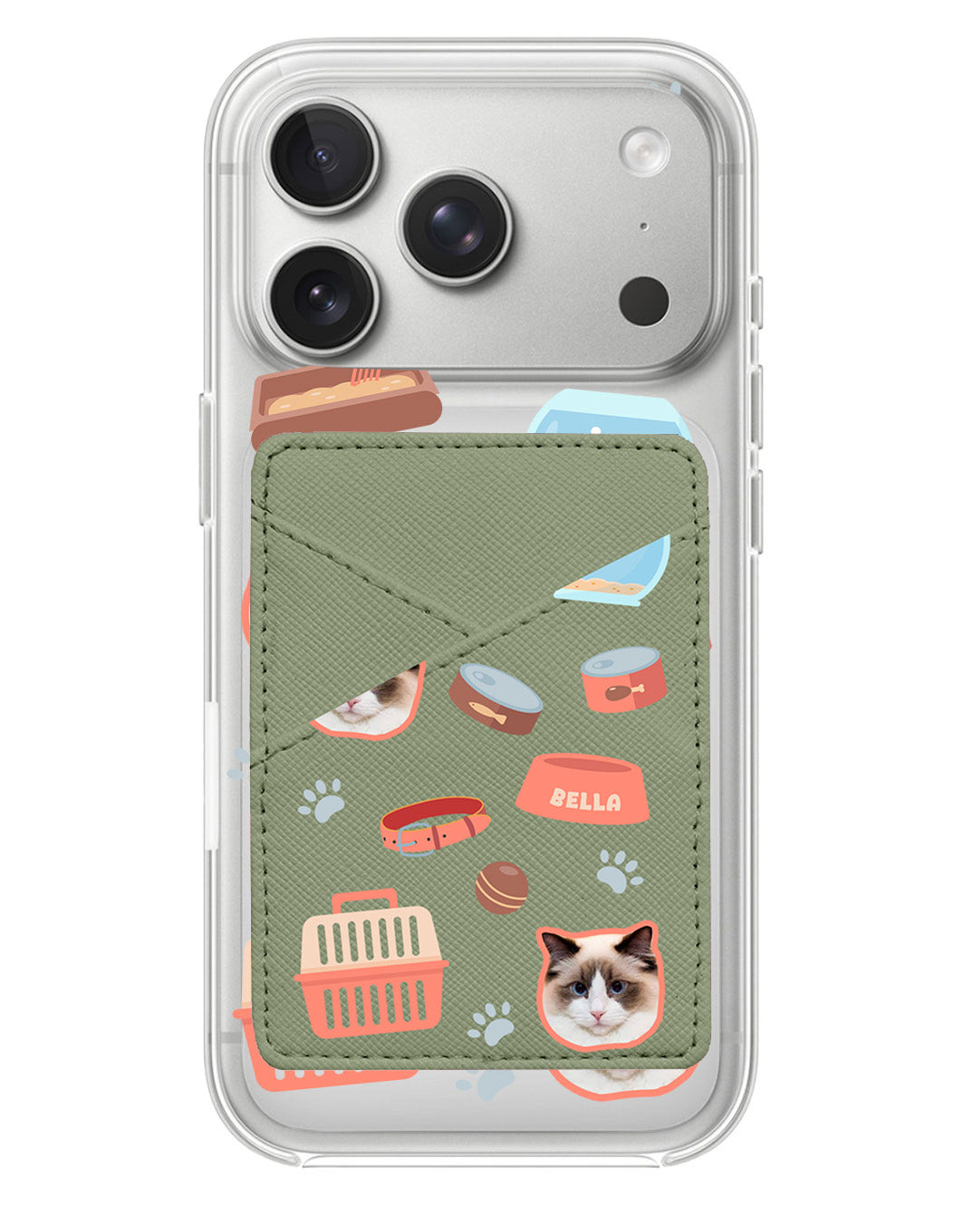 iPhone Phone Wallet Case - Pet Grid Kitty Cozy Corner