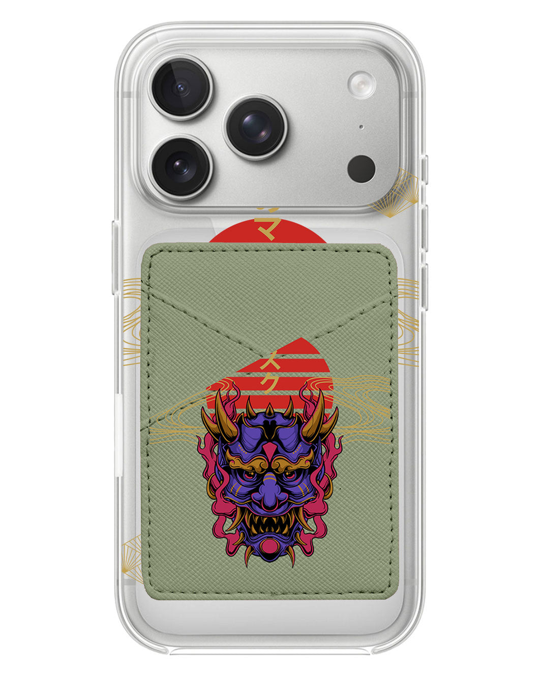 iPhone Phone Wallet Case - Oni Mask