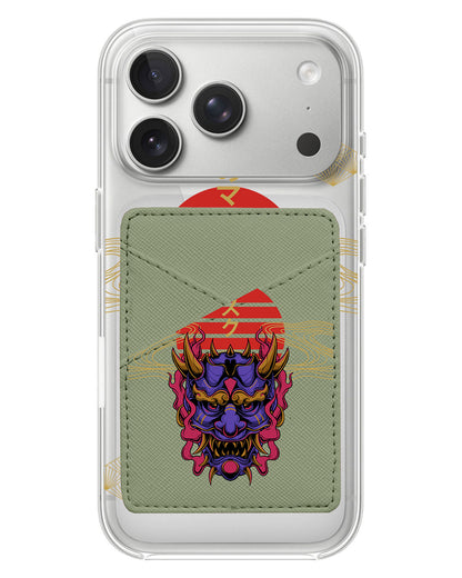 iPhone Phone Wallet Case - Oni Mask