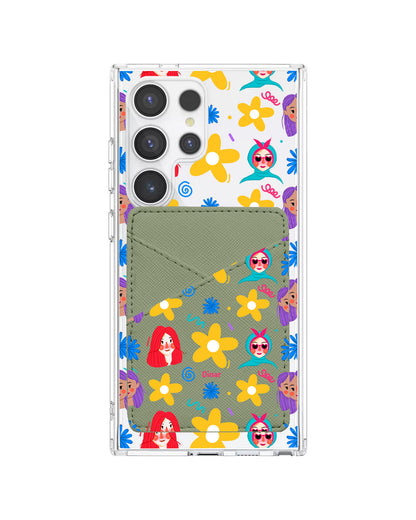 Android Phone Wallet Case - Daisy Faces