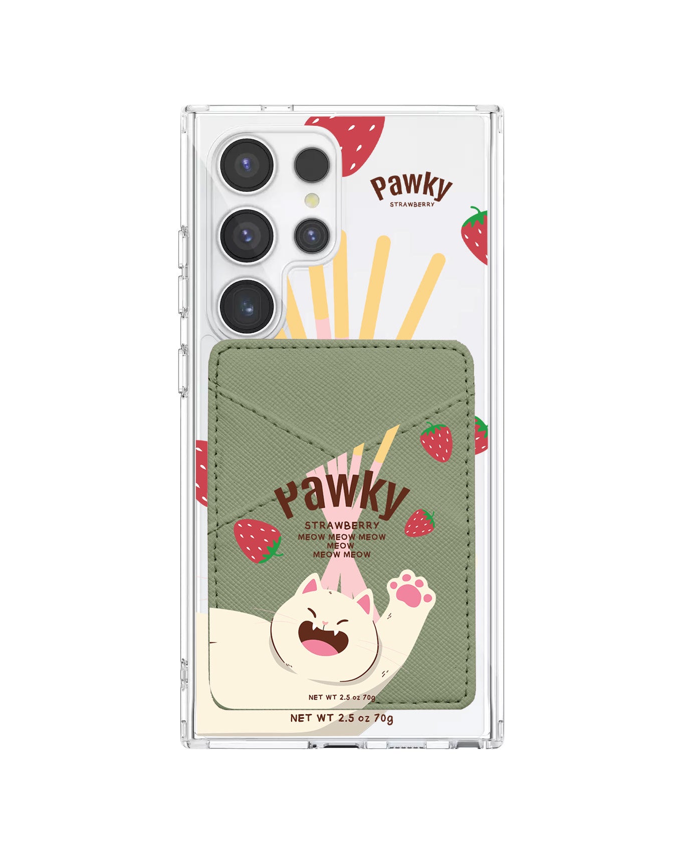 Android Phone Wallet Case - Pawky Cat