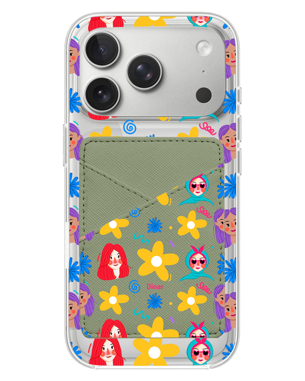 iPhone Phone Wallet Case - Daisy Faces