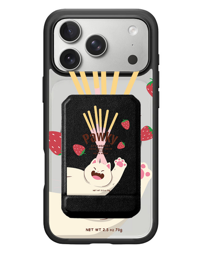 iPhone Magnetic Multifold Wallet - Pawky Cat
