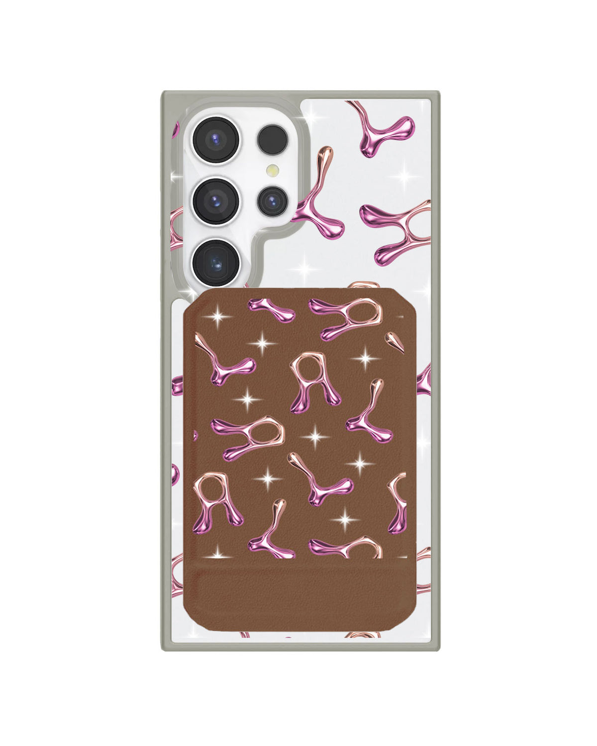 Android Magnetic Multifold Wallet - Chrome Monogram 3.0