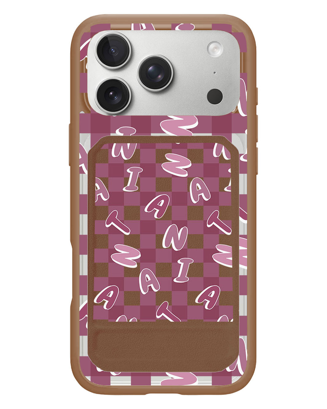 iPhone Magnetic Multifold Wallet - Checkered Monogram 2.0