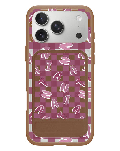 iPhone Magnetic Multifold Wallet - Checkered Monogram 2.0