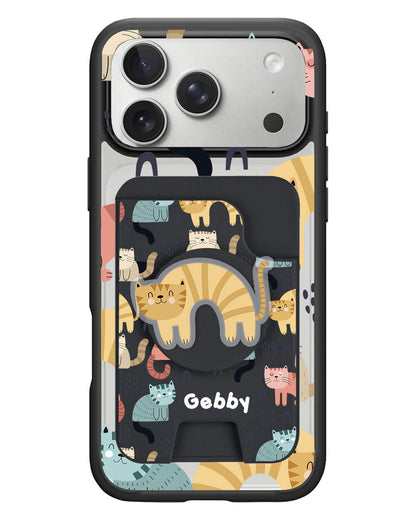iPhone Magpop Wallet - Rainbow Meow