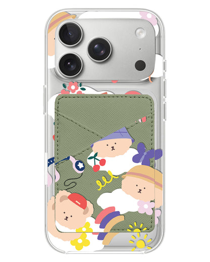 iPhone Phone Wallet Case - Bear In Style