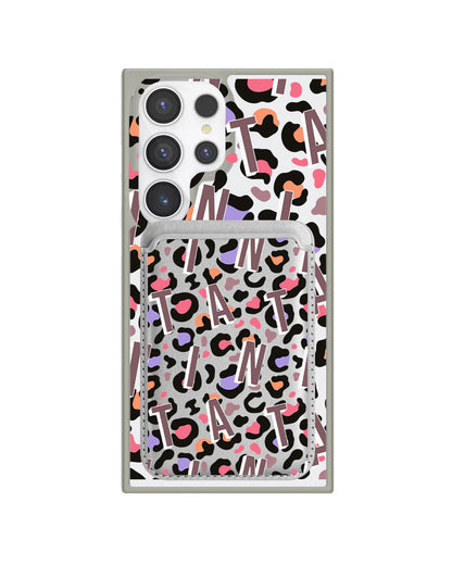 Android Magnetic Wallet Case - Leopard Monogram 5.0