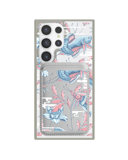 Android Magnetic Wallet Case - Fish & Floral 3.0