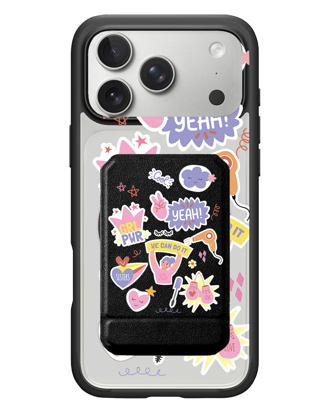 iPhone Magnetic Multifold Wallet - Girl Power Sticker Pack