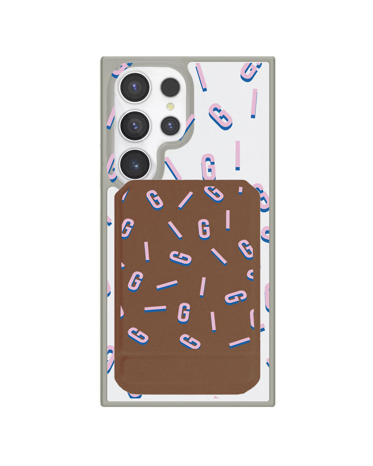 Android Magnetic Multifold Wallet - Monogram 1.0  Cotton Candy