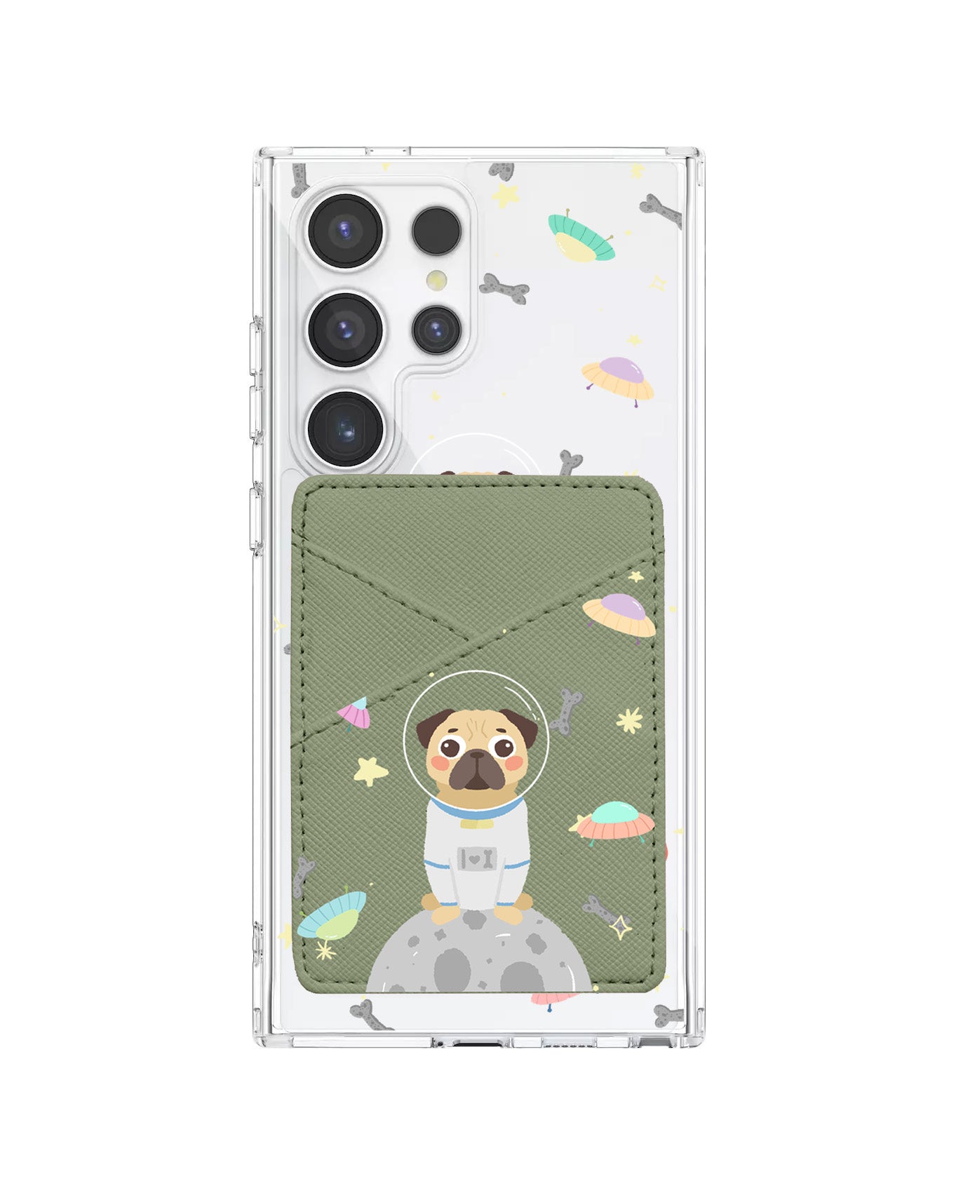 Android Phone Wallet Case - Pugstronaut