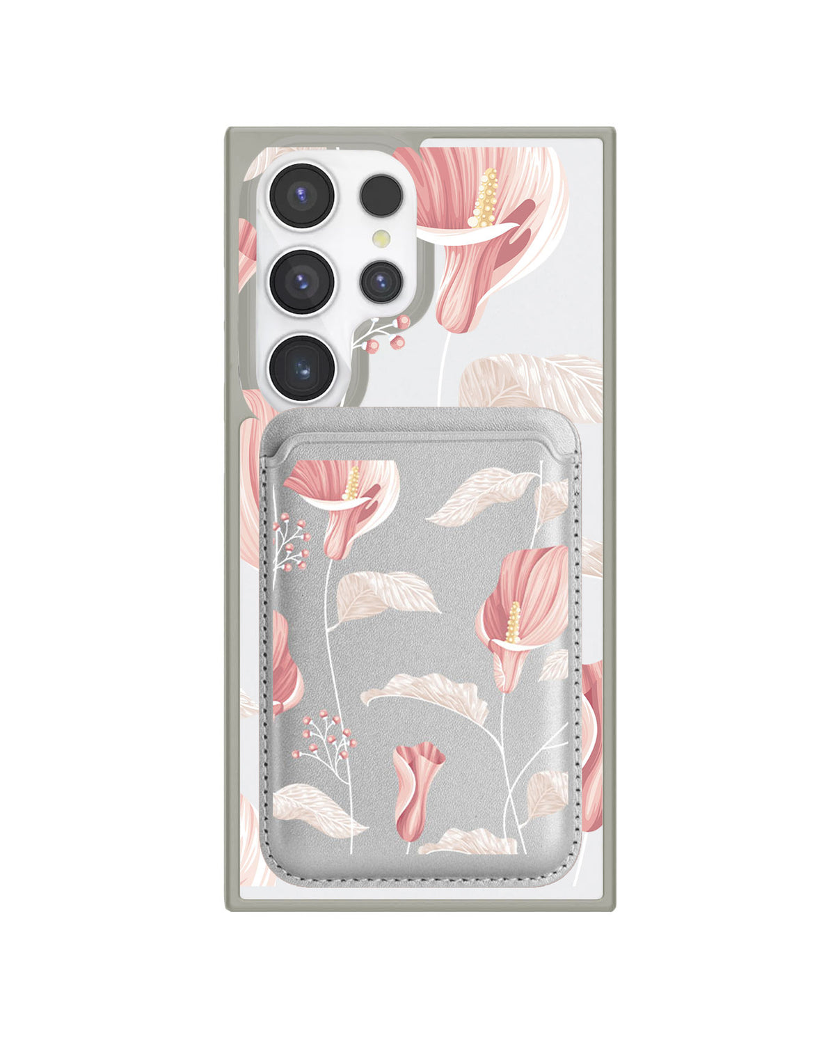 Android Magnetic Wallet Case - Easter Lily
