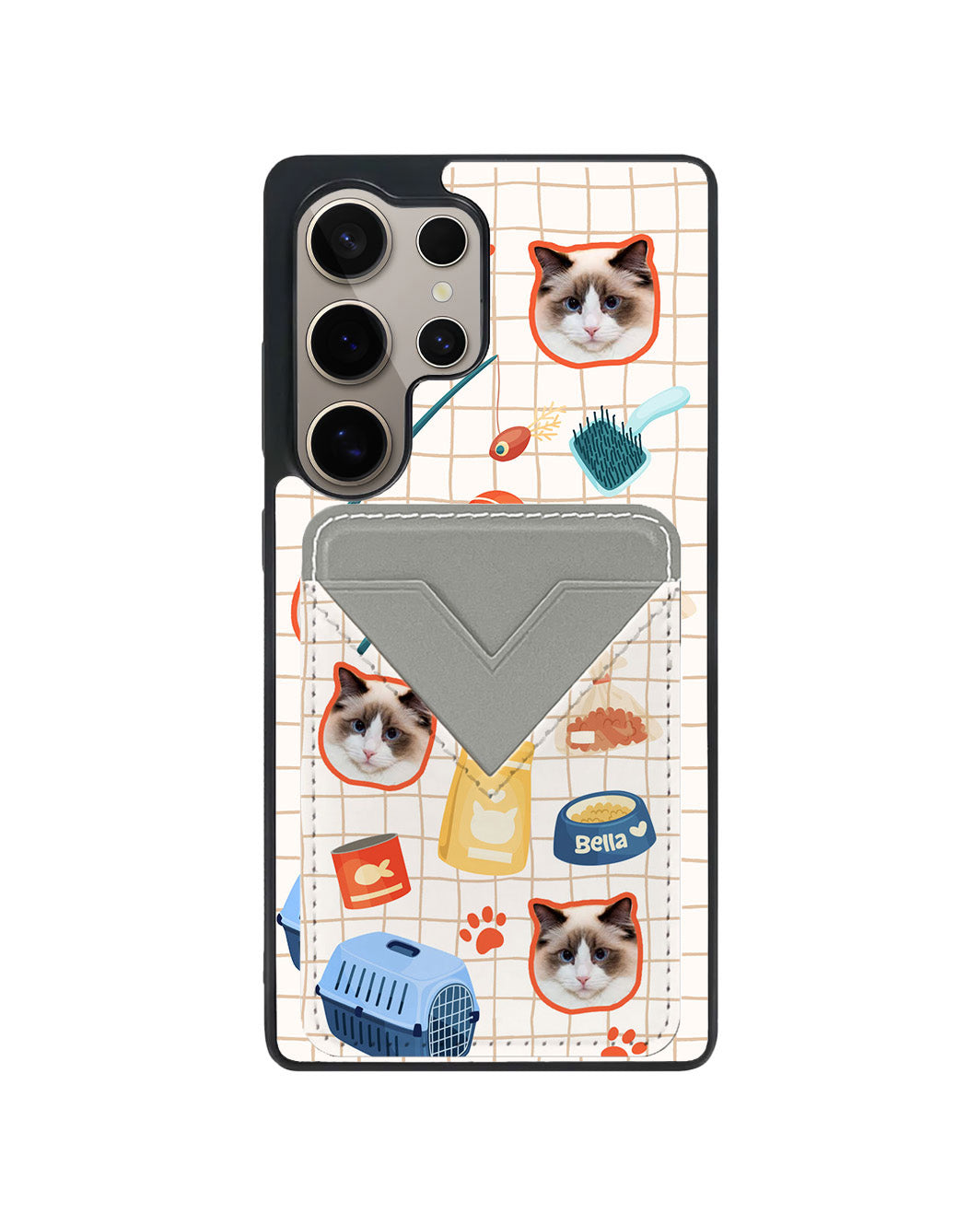 Android Avant Wallet Case - Pet Grid Kitty Adventure