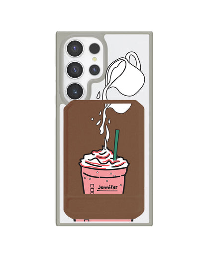 Android Magnetic Multifold Wallet - Raspberry Frappe