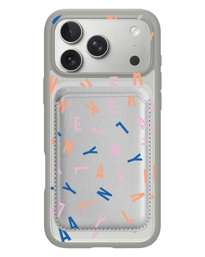 iPhone Magnetic Wallet Case - Monogram 1.0 Rainbow