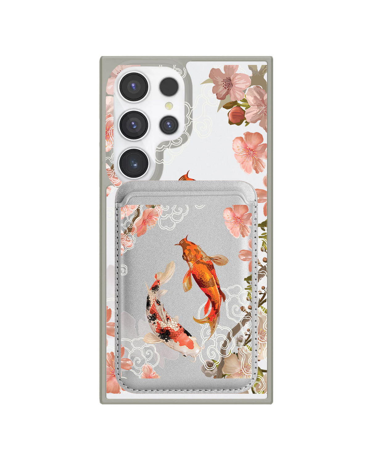 Android Magnetic Wallet Case - Oil Painting Koi