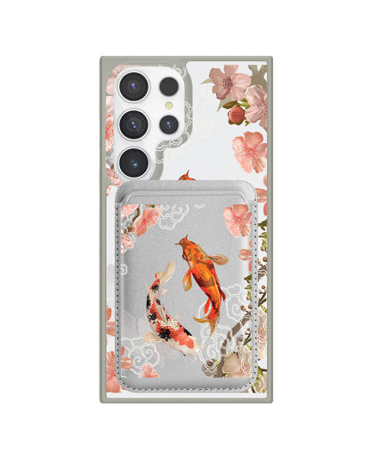Android Magnetic Wallet Case - Oil Painting Koi