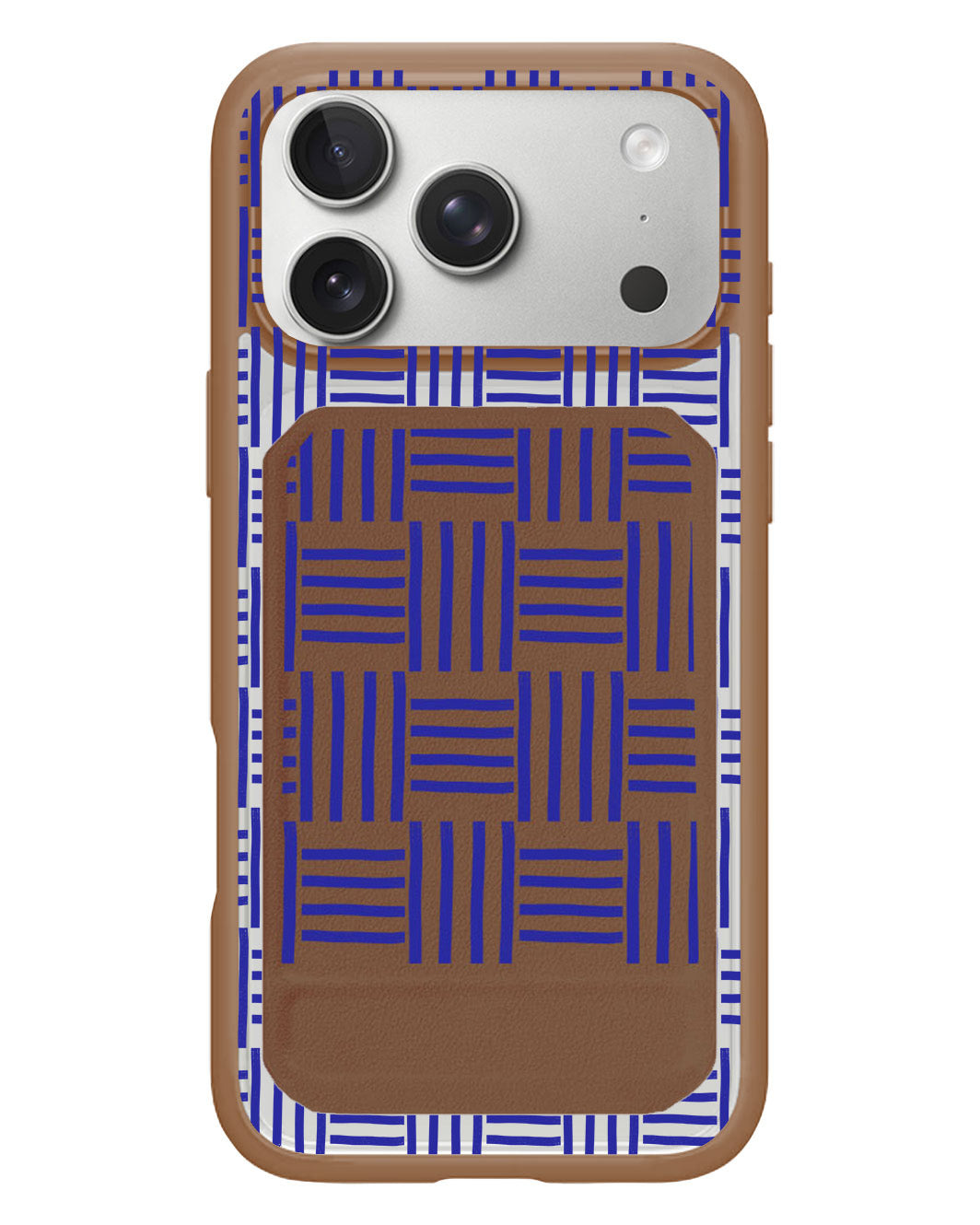 iPhone Magnetic Multifold Wallet - Naval Checkered