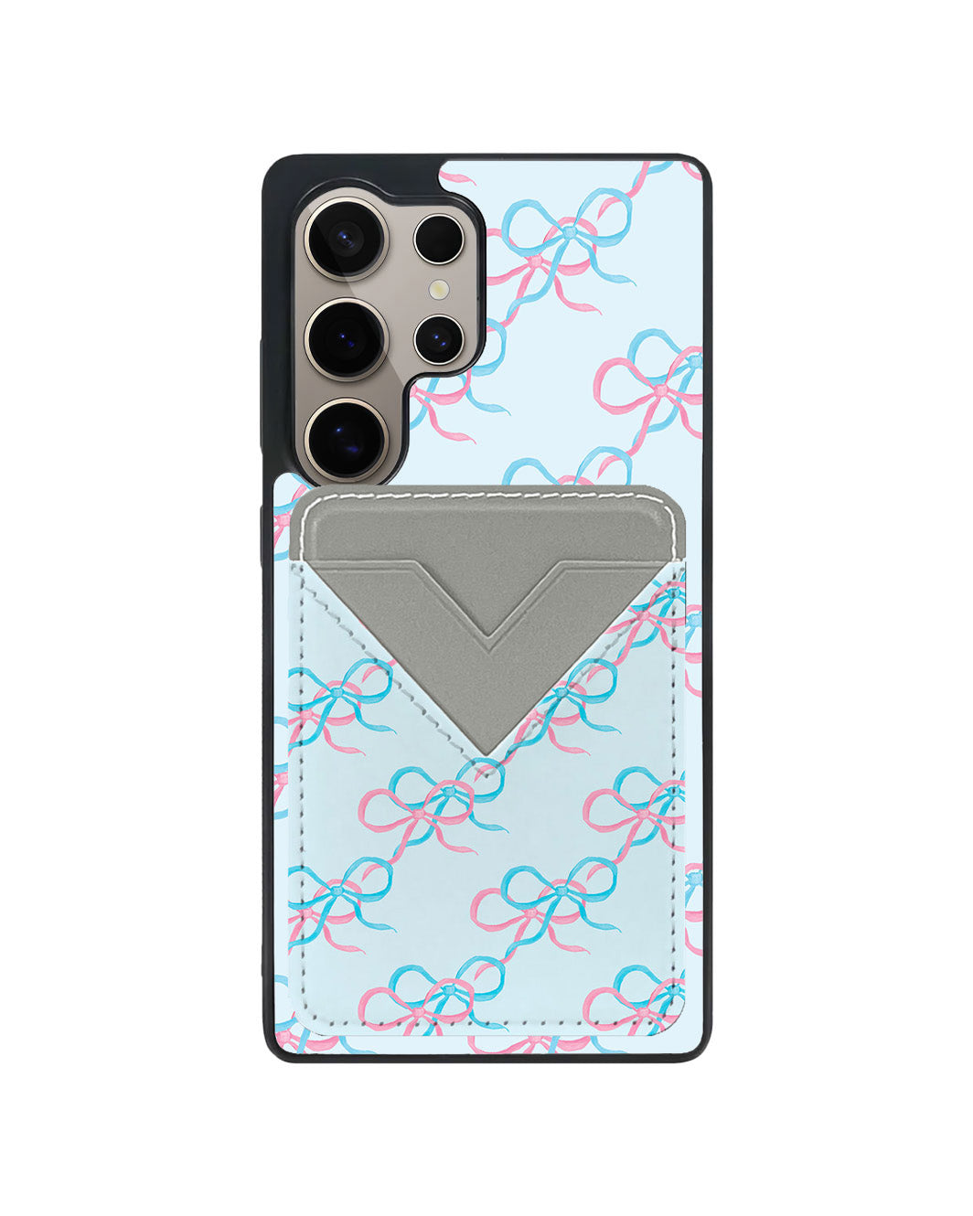 Android Avant Wallet Case - Coquette Pink & Blue Bow