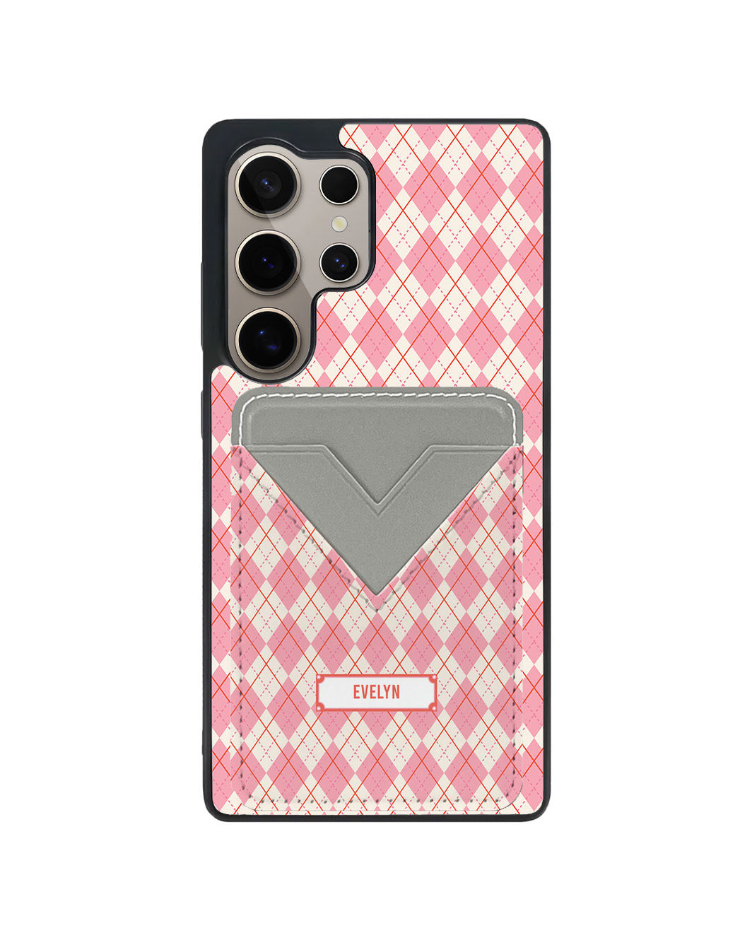 Android Avant Wallet Case - Pink Argyle