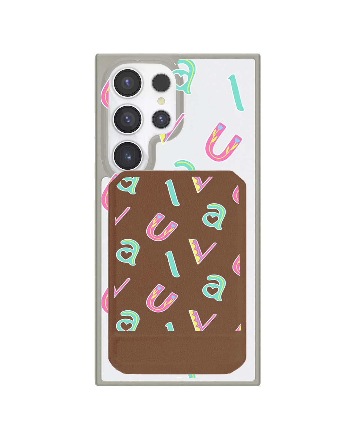 Android Magnetic Multifold Wallet - Playful Monogram 6.0
