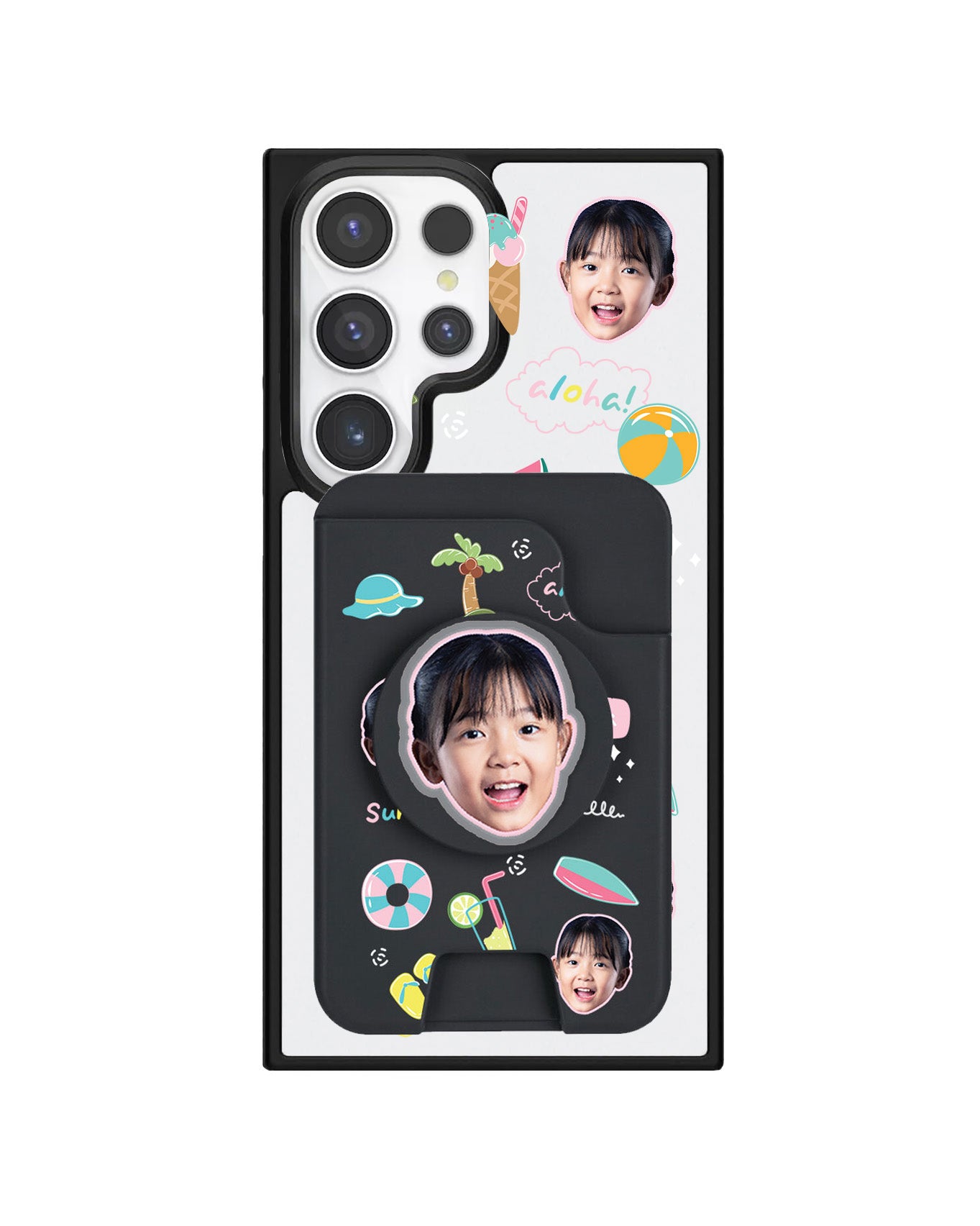 Android Magpop Wallet - Face Grid Summer
