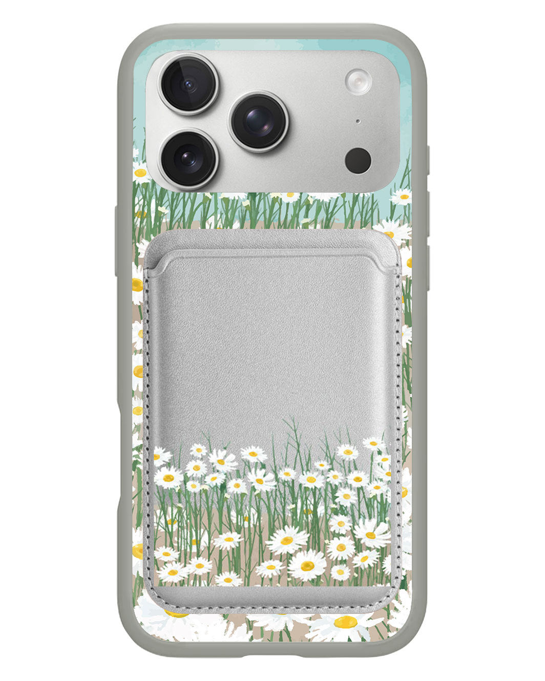 iPhone Magnetic Wallet Case - Oil Painting Daisy