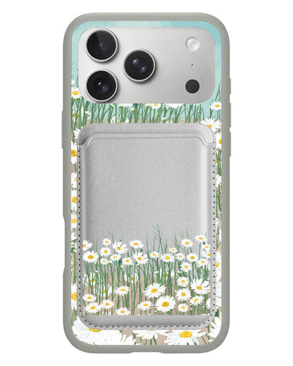 iPhone Magnetic Wallet Case - Oil Painting Daisy