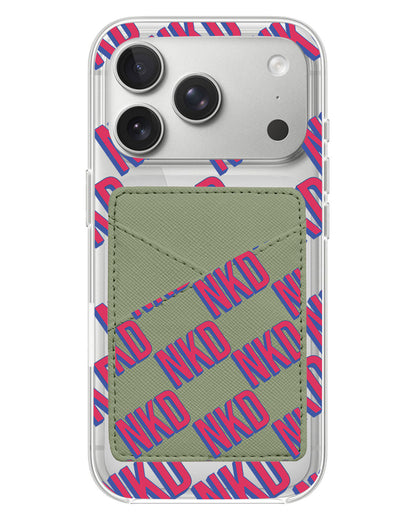 iPhone Phone Wallet Case - Diagonal Initial Monogram 2.0