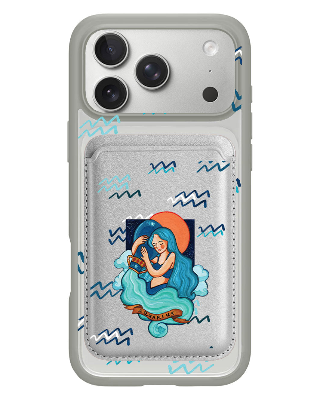 iPhone Magnetic Wallet Case - Aquarius