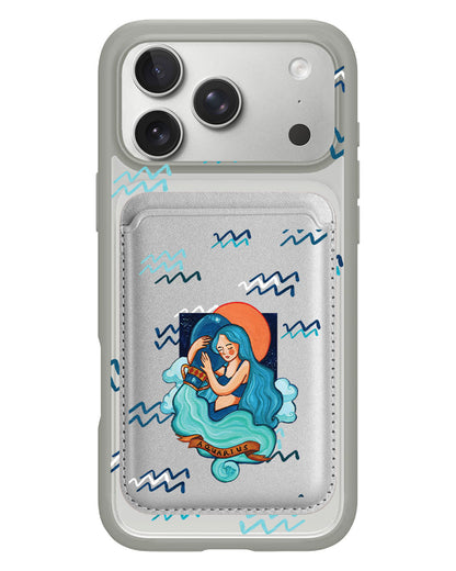 iPhone Magnetic Wallet Case - Aquarius