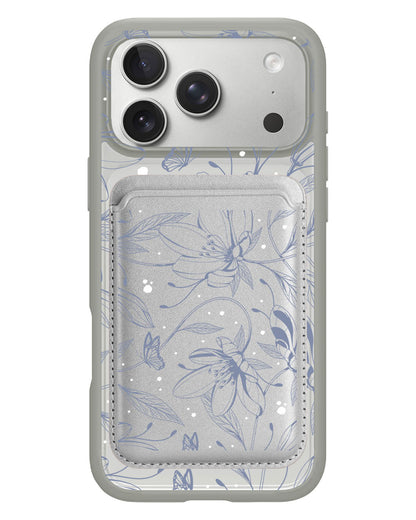 iPhone Magnetic Wallet Case - Sketchy Flower & Butterfly 2.0