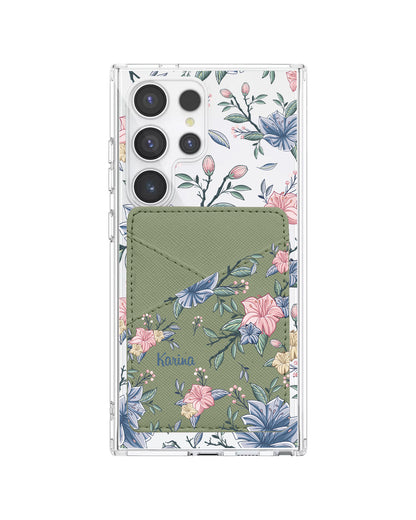 Android Phone Wallet Case - Pink & Blue Floral
