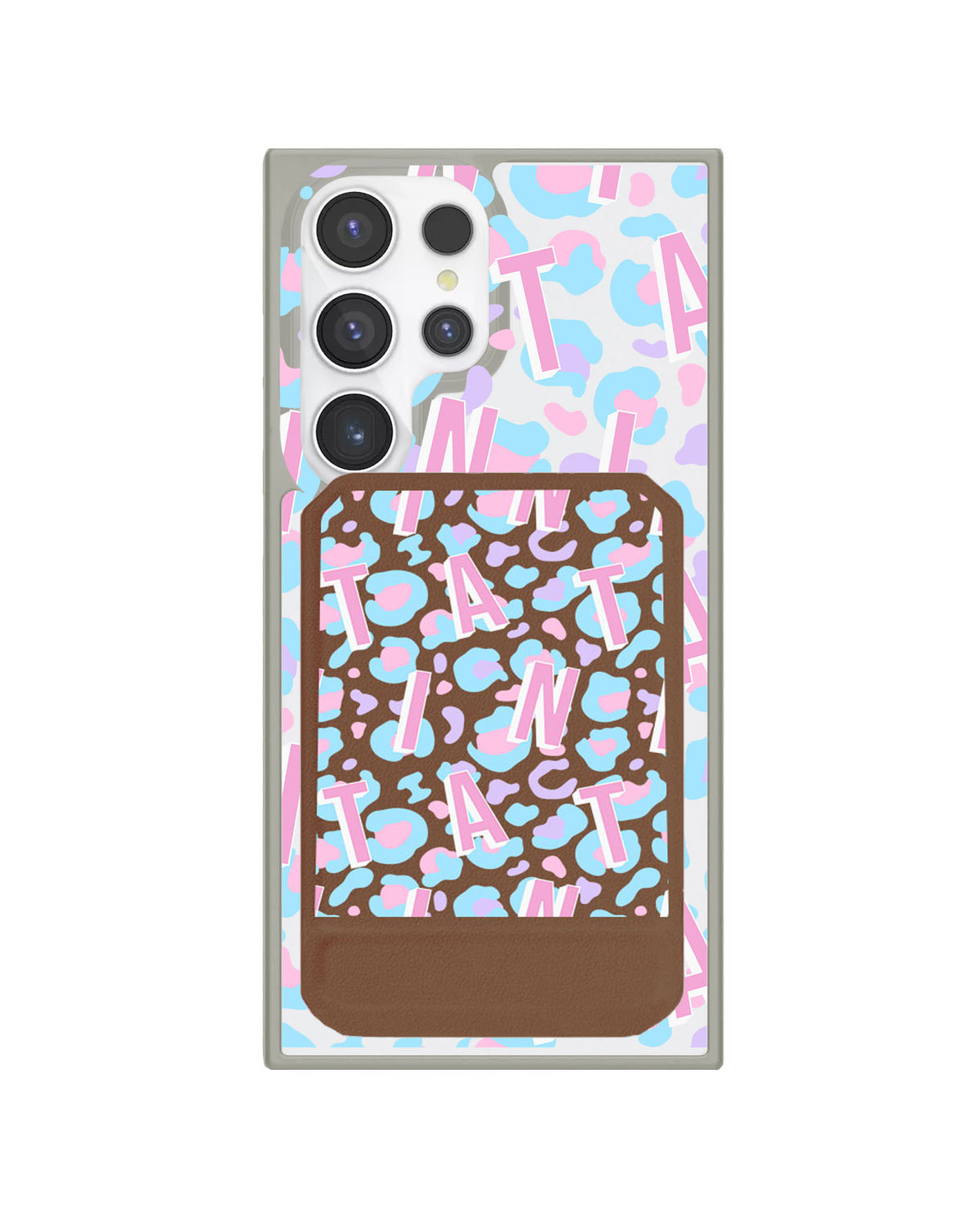 Android Magnetic Multifold Wallet - Leopard Monogram 6.0