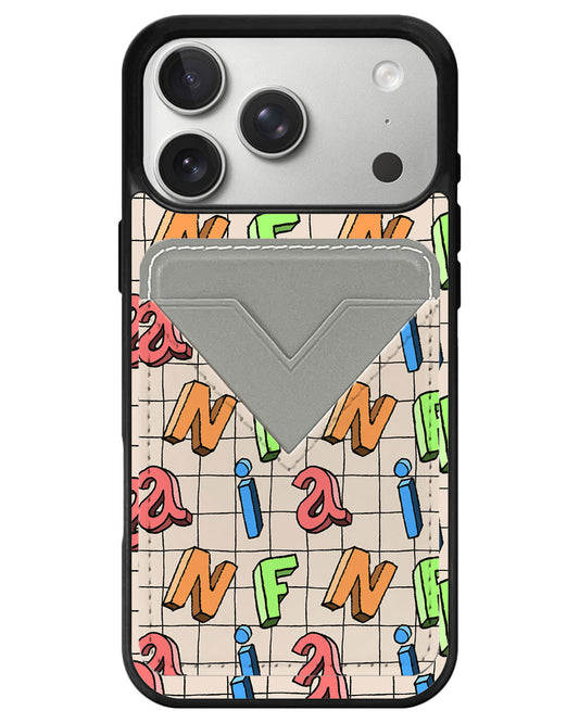 iPhone Avant Wallet Case - Playful Monogram 1.0
