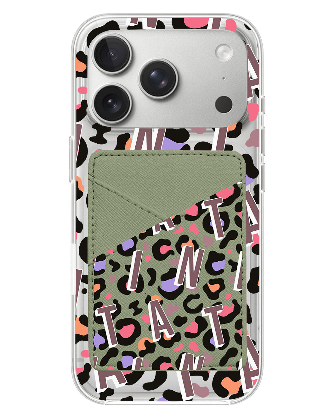 iPhone Phone Wallet Case - Leopard Monogram 5.0
