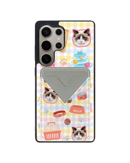 Android Avant Wallet Case - Pet Grid Kitty Playtime