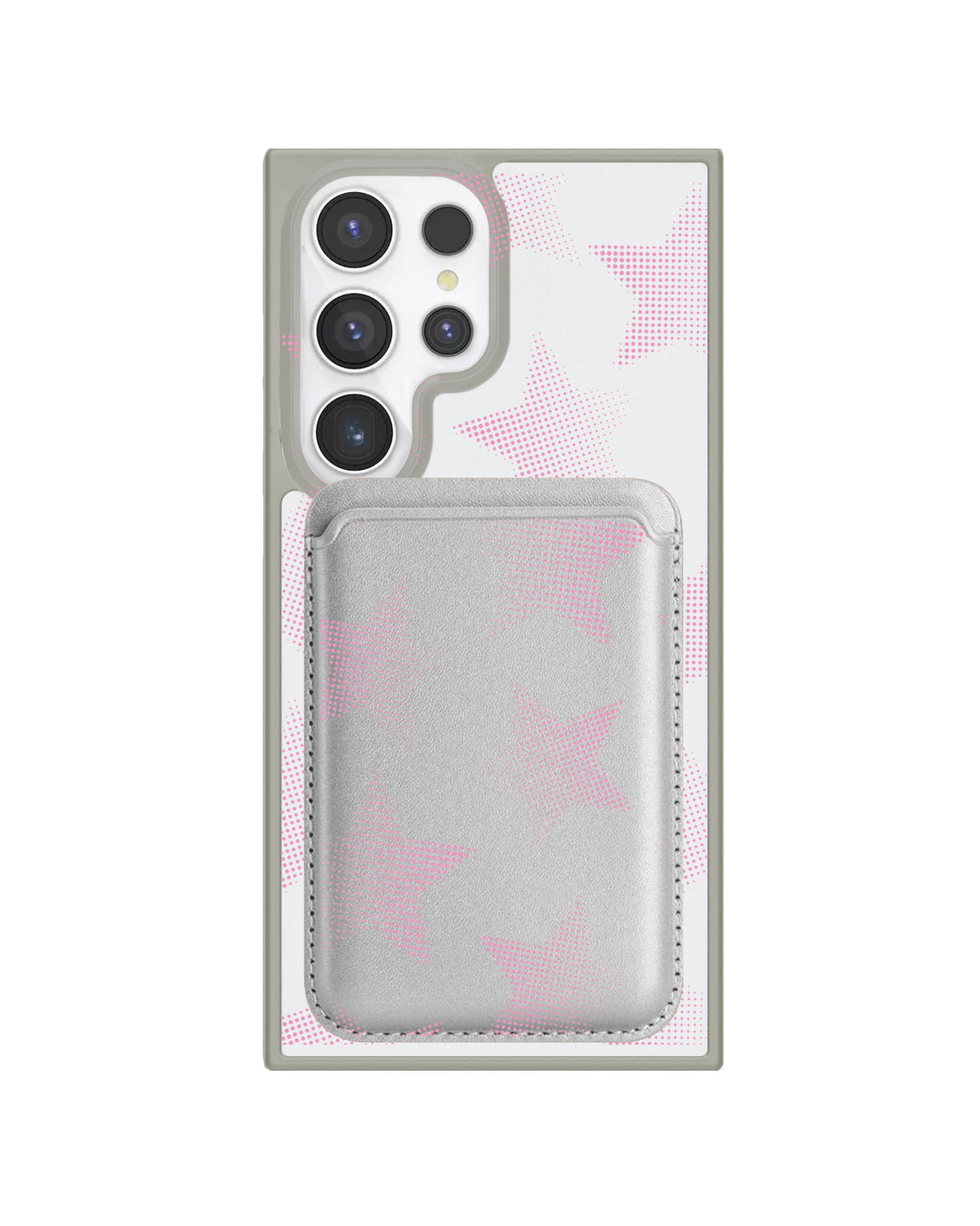 Android Magnetic Wallet Case - Pink Star