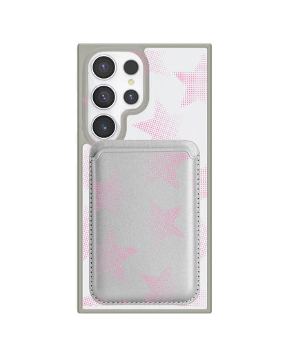 Android Magnetic Wallet Case - Pink Star