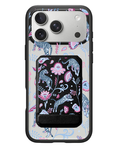 iPhone Magnetic Multifold Wallet - Tiger & Floral 3.0