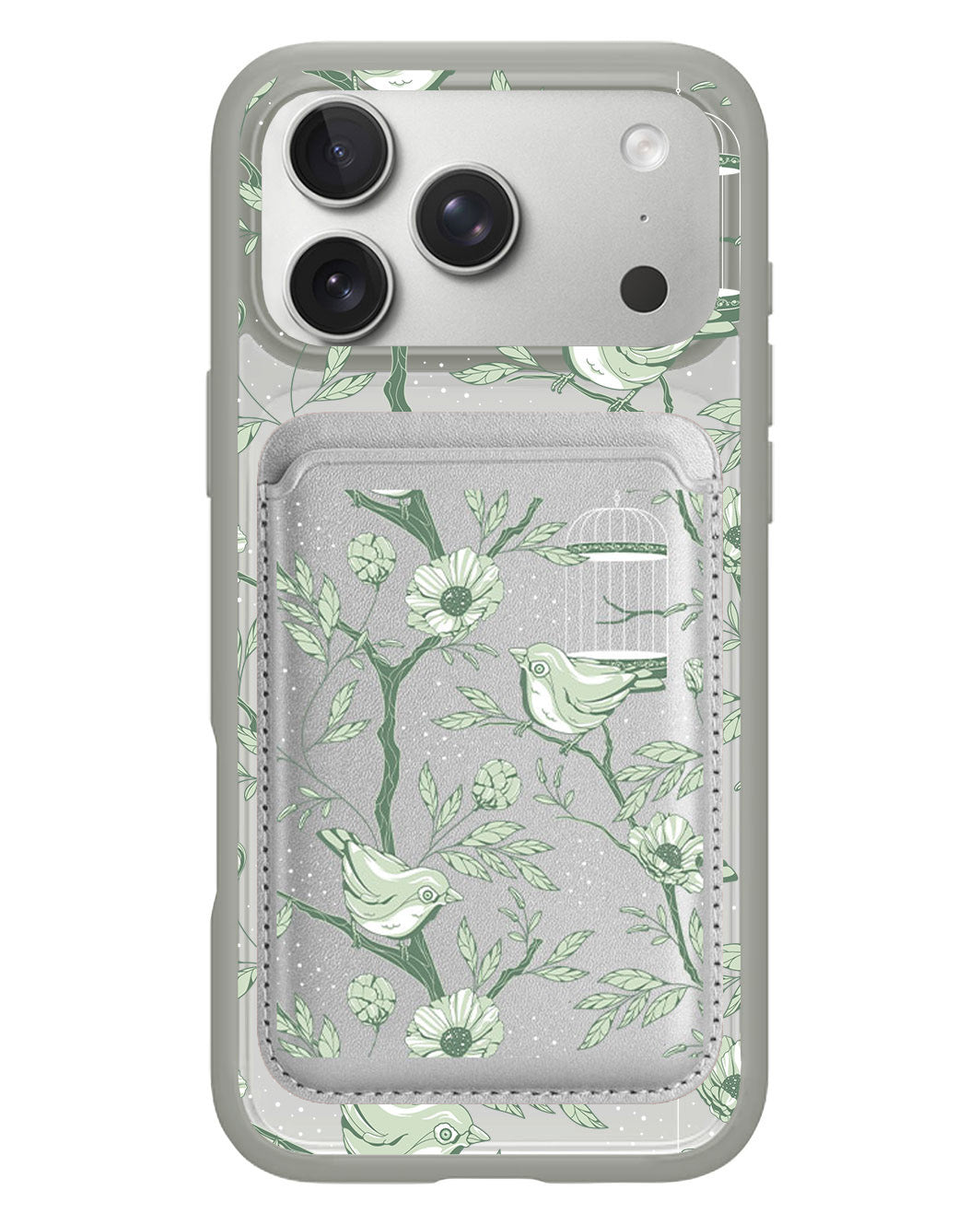 iPhone Magnetic Wallet Case - Lovebird Monochrome 4.0