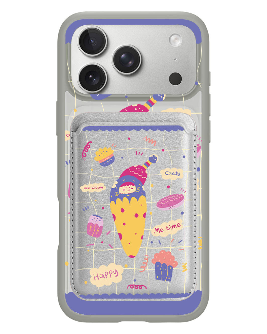 iPhone Magnetic Wallet Case - Candy Doodle