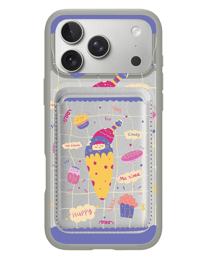 iPhone Magnetic Wallet Case - Candy Doodle