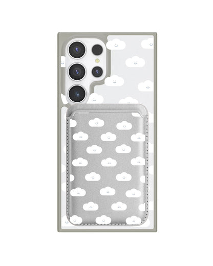 Android Magnetic Wallet Case - White Cloud